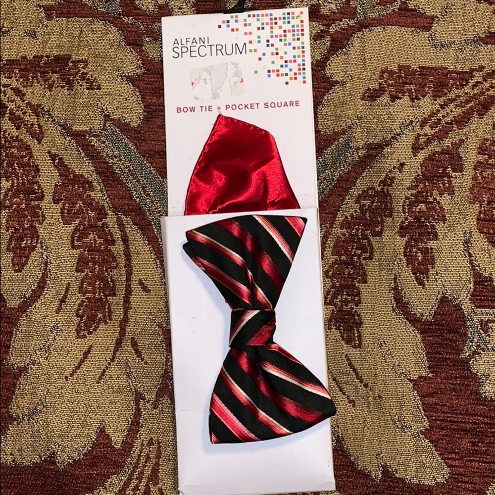 Alfani Spectrum Bow Tie & Pocket Square